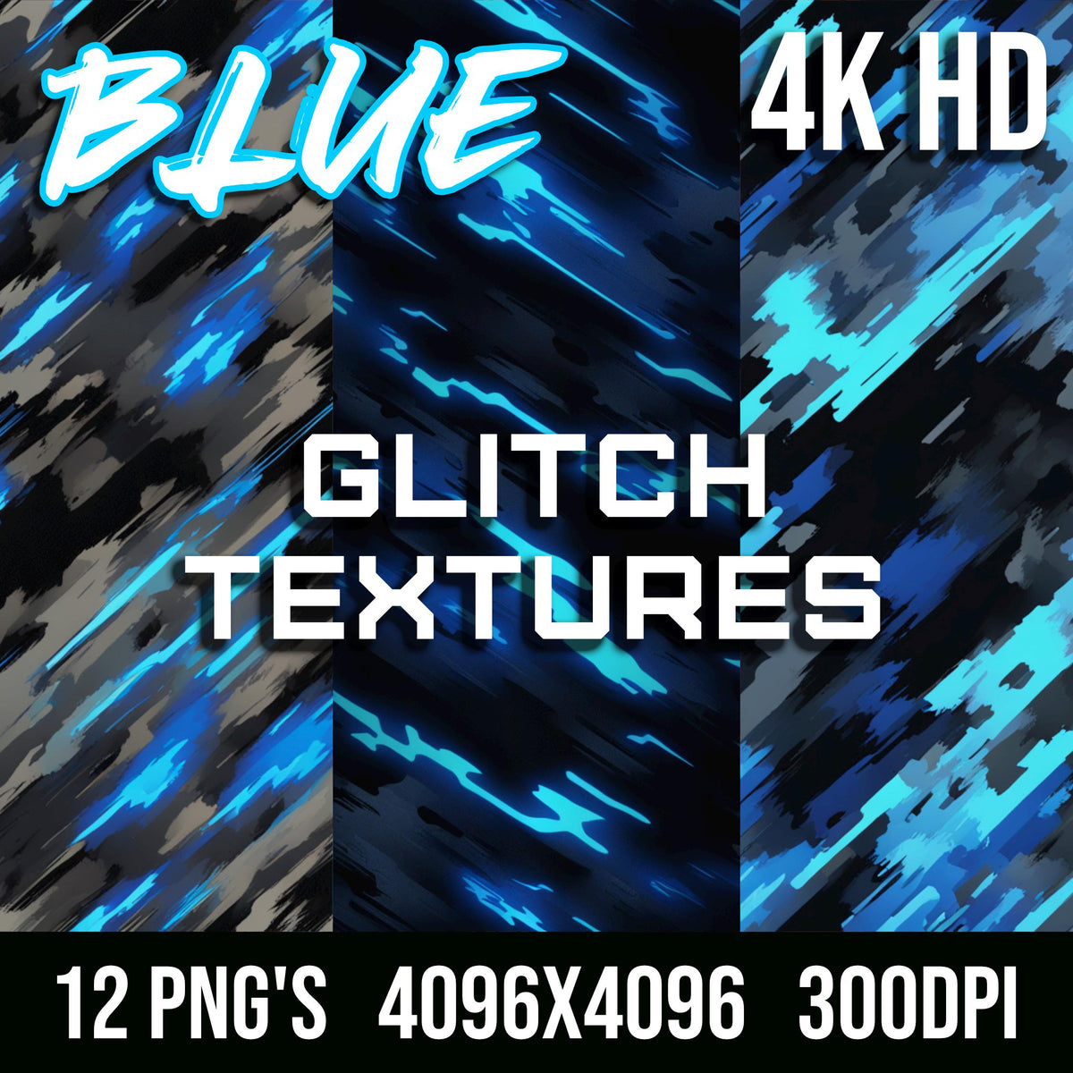 Blue Glitch Texture Pack