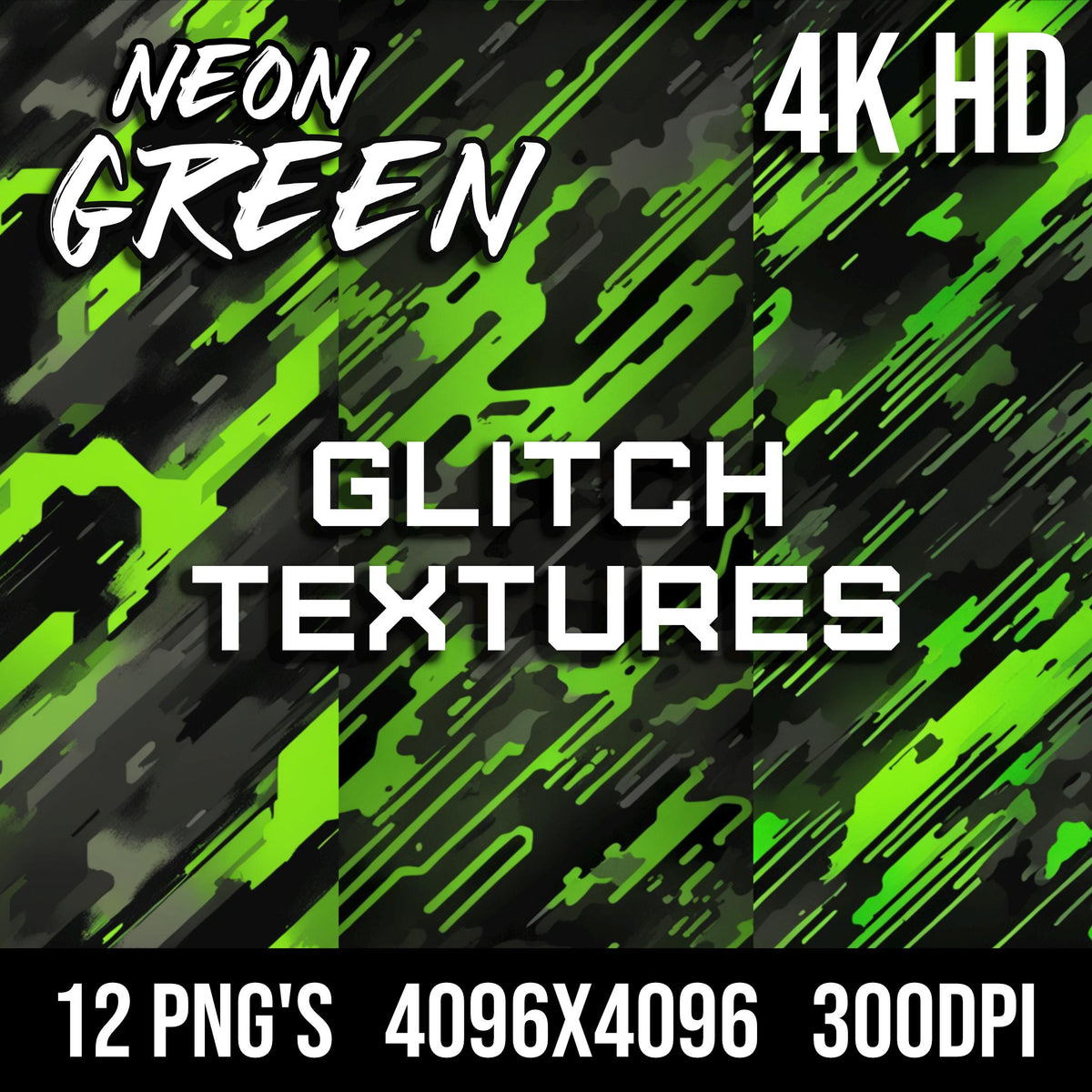 Neon Green Glitch Texture Pack