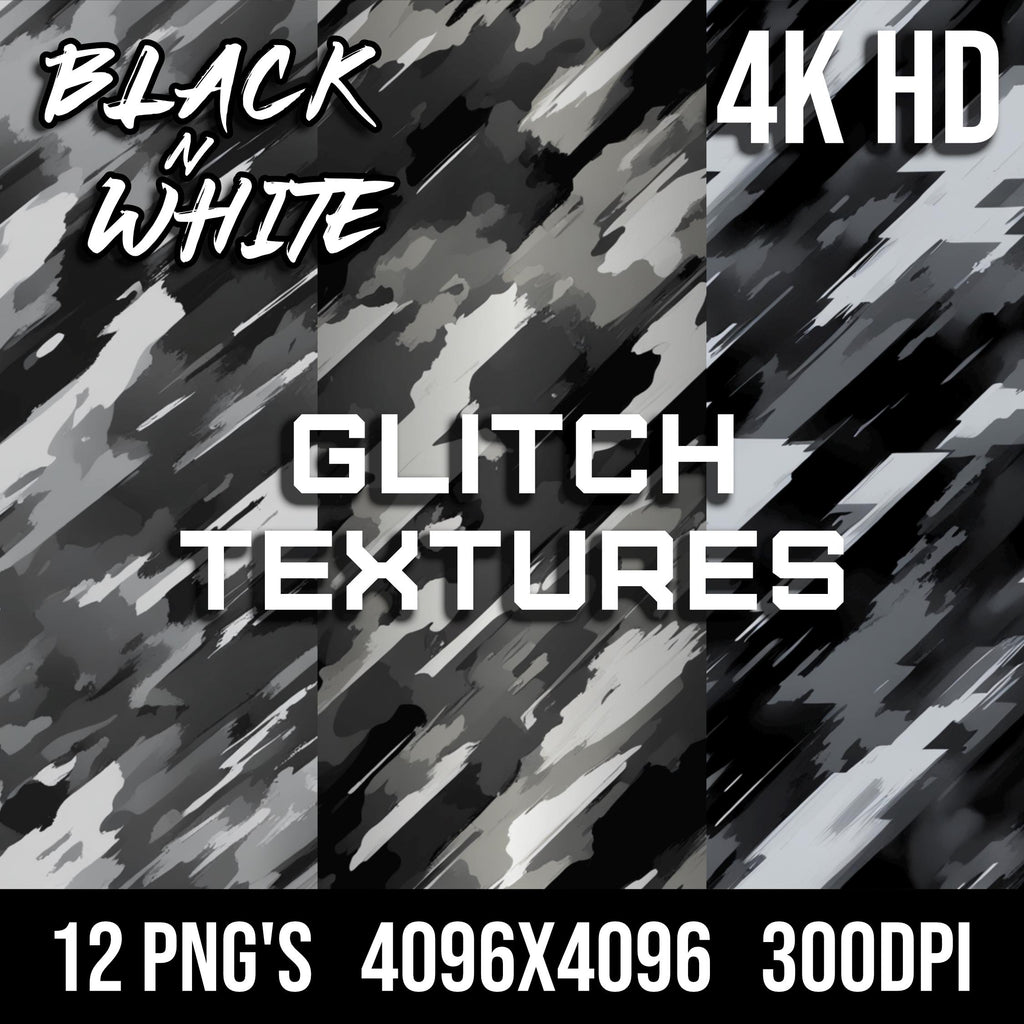 Black & White Glitch Texture Pack