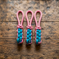 3pc Paracord Zipper Charm